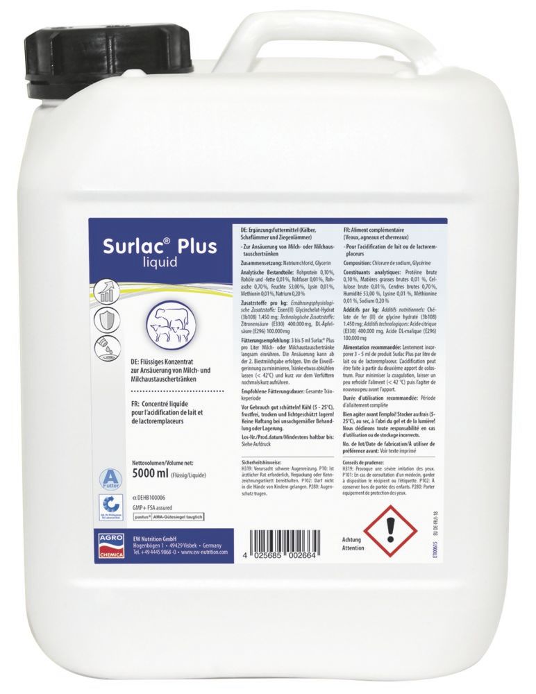 Surlac® Plus Liquid Ergänzungsfuttermittel zur Ansäuerung