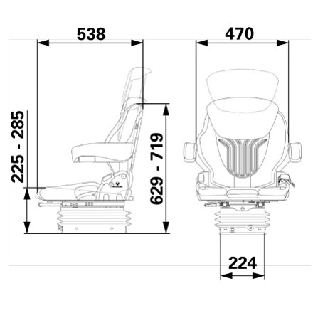 Grammer Compacto Comfort M Sitz Stoff MSG93|521