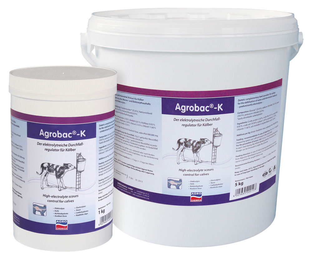 Agrobac K Powder 1 kg und 5 kg – Verdauungsregulierung