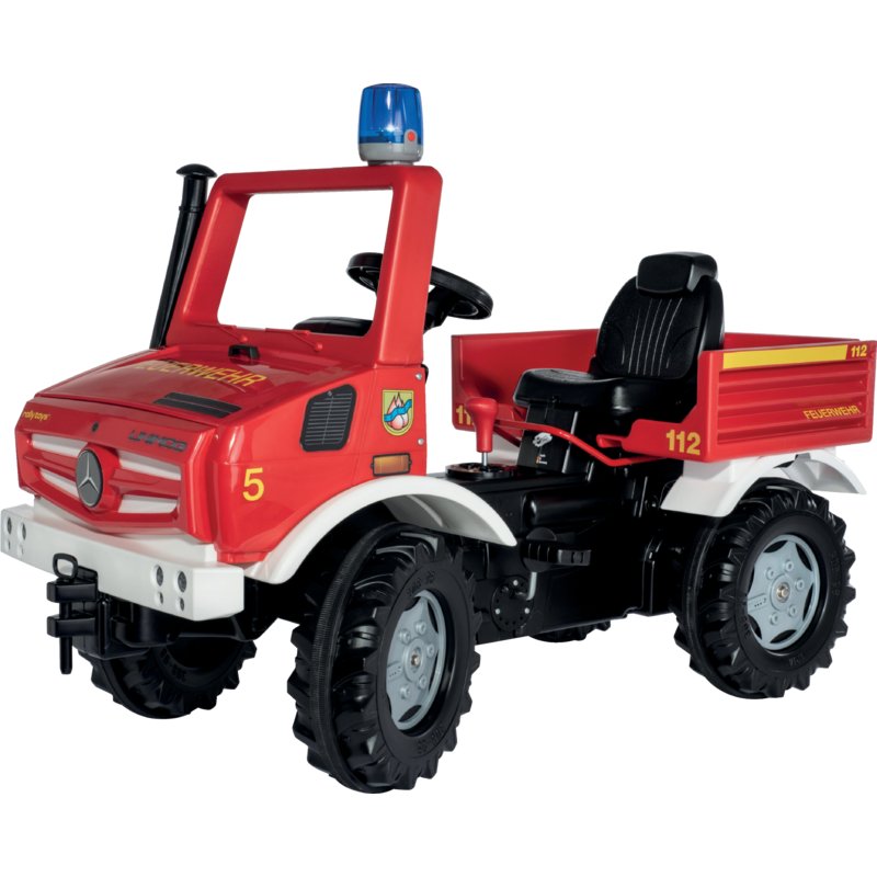 Rolly Toys Farmtrac Premium Feuerwehr Unimog mit Schaltung und Bremse für viel Fahrspaß bei den Kids